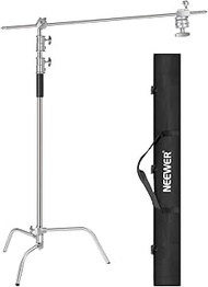 Neewer 10 Feet/3 Meters C-Stand Light Stand with 4 Feet/1.2 Meters Extension Boom Arm, 2 Pieces Grip