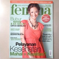 Majalah Femina 29 Agustus 2009 - Cover Indah Kalalo. ada ttg Flu Babi