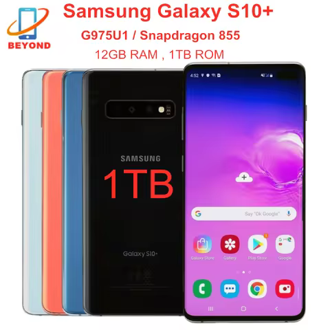 Samsung Galaxy S10+ S10 Plus G975U G975U1 1TB ROM 12GB RAM Octa Core 6.4' Snapdragon 855 NFC LTE Ori