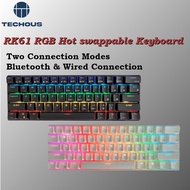 [Hot Swappable] [Local Ready Stock] Royal Kludge RK61 RGB 61 Keys Dual Mode Bluetooth Mechanical Key