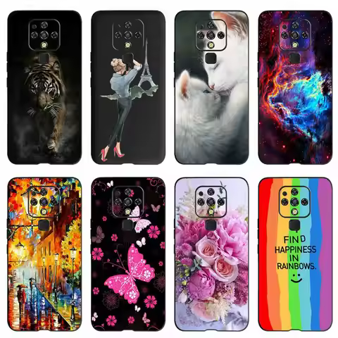 Soft Phone Case For Tecno Camon 16 Case 6.8 inches CE7 CE7j CE9h Black Cover Painting For Tecno Camo