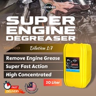 【Kleenson】Super Engine Degreaser YDE 20KG | Engine Wash | Remove Grease and Grime | Engine Cleaner | Yellow Liquid
