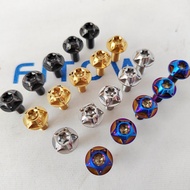 Ti6Al4V Titanium Alloy M6 Pie Daxing Modeling Screw License Plate Screw Umbrella Head Five-Star Inne