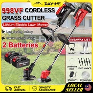 998VF Cordless Grass Cutter Portable Electric Lawn Mower Grass Trimmer Mesin Rumput Bateri Rechargea