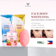 [FDA Approval]WORADA SPF60+++ Whitening Sunscreen + 7 Days Whitening Body Lotion | Moisturizing