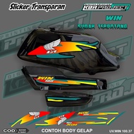 WIN 100 COOL PREMIUM TRANSPARENT STRIPING STICKERS HONDA RACING VARIATION LINES 37 CUT