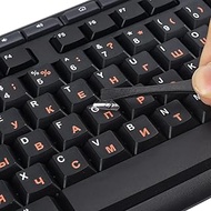 2PCS Russian Keyboard Stickers: Cyrillic Keyboard Letters Replacement Sticker, Russian Alphabet Lett