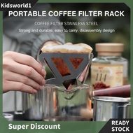 [kidsworld1.sg] Folding Pour Over Coffee Dripper Stainless Steel Coffee Dripper Stand for Hiking