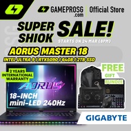 AORUS Master 18 Gaming Laptop — Ultimate Creator — RTX 5090 - 18" Mini LED - Ultra 9 - 64GB - 2TB