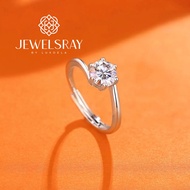 Rory Moissanite Ring 1 Carat Adjustable Wedding Ring - Solitaire Jewelry Diamond Look Engagement Rin