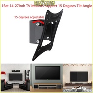 RUN Adjustable Angle Wall Mount for Small TV Monitor Metal Bracket Sturdy Design