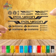 Polygon Cutting Sticker Variasi Sepeda Lipat Gunung Olah Raga Outdoor Frame Stiker Striping Bike