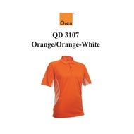 Oren Sport QD3107 Orange/White SUNBEAR.com.my Quick Dry Polo Dri Fit Cotton Microfiber Unisex Collar