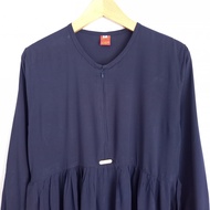 Gamis susun 2 HITAM POLOS PREMIUM RAYON BAHAN KATUN ADEM JATUH LEMBUT PUTIH BUSUI UMRAH HAJI SYARI