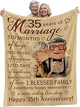 TPDesigns 35th Anniversary Wedding Gifts for Couples, 35th Anniversary Decorations, 35 Anniversary B