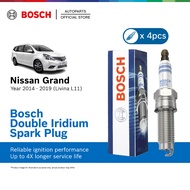 Bosch Double Iridium Spark Plug for Nissan Grand Livina L11 1.6cc/1.8cc (4 Pcs/Set) VR7SII33U
