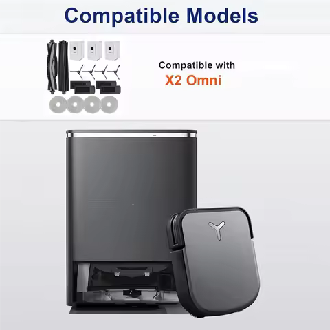 Accessories Kit For ECOVACS DEEBOT X2 Omni Robot Vacuum, Replacement Parts Main Rubber Brush Filter 