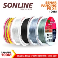 SONLINE 100m Fishing Rod 6 Colors PE Fishing Rod Bright Sensor NEO+si2 Strong Fishing Line