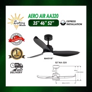 (SG CHEAPEST INSTALLATION) AEROAIR Ceiling Fan AA320 / ABS Blade / DC motor / 6 speeds / Reversible / 24W Tri-tone