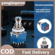YANGWEN 1/3Pcs Button Direct Conversion Switch 9 Pin 3PDT Latching Guitar Switch Guitar Effects Peda