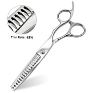 6.5 Inches Professional Hair Cutting Scissors Silver Thinning Scissors for Salon Barber and Homeuse 
