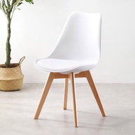 Dining Chair Office Chair Eames Solid Wood WHITE colour