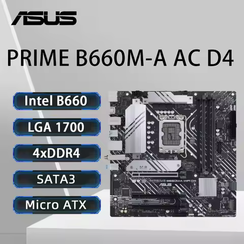 ASUS PRIME B660M-A AC D4 Motherboard Intel B660 support I9-14900 I5-14600 14400F 13400 CPU LGA 1700 