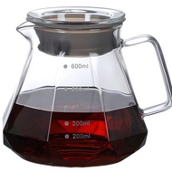 1pc Coffee Pot, Borosilicate Glass, Household Coffee Sharing Cup, Home Supplies For Tea Coffee Water