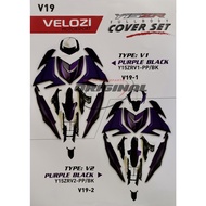 VELOZI Full Cover Set For YAMAHA Y15ZR V1 V2 PURPLE BLACK