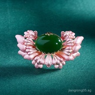 Pink Begonia Flower Brooch for Women, High-End Niche Flower Pin, Luxurious Floral Brooch, Chanel Sty