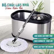 cây lau nhà inox 360 giá tốt Cây lau nhà inox hàng chính hãng giao nhanh Bộ Lau Nhà Cao Cấp Xoay 360