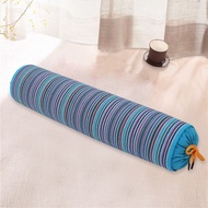 KY/💥Striped Old Coarse Cloth Candy Buckwheat Pillow Cervical Pillow Buckwheat Candy Pillow Cylindrical Pillow Removable