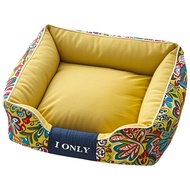 Dog Bed Calming Cotton Pet Bed Removable and cleanable Cover Non-Slip Warm Winter Small Dog House