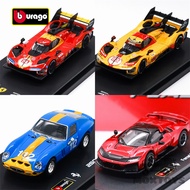 Bburago 1:64 499P Le Mans Racing #51 Red/499P Le Mans Racing #83 yellow/250 GTO Blue #112/F80 Red Di