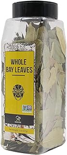 Soeos Bay Leaves Whole, 2 oz(57g), Non-GMO Verified, Dried Bay Leaf, Freshly Packed to Keep Fresh, Bay Laurel Herbs for Cooking,Bay Laurel Leaf, Dried Bay Leaves, Fresh Bay Leaves, Green