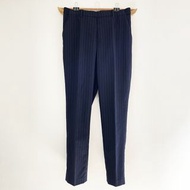 UNIQLO EZY氣質 顯瘦條紋 九分褲 (M)(415221)