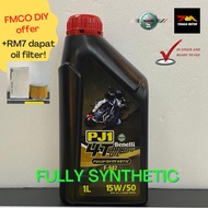 【FMCO DIY Offer 1+1】PJ1 BENELLI 4T RACING OIL 15W-50 FULLY SYNTHETIC F942 FOR SYM/Benelli SPORT RIDE