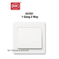 MK 1 gang 2 way  Switch E4781 / White Switch 1G2W