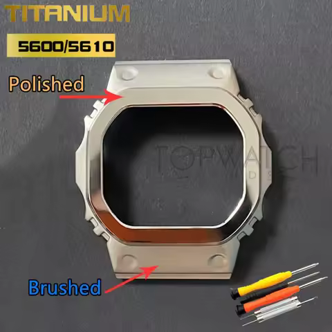 5610 Titanium Alloy Silver Black DW5600 GW-B5600 Case Watch Mod Bezel High-quality Watch Case Tools 
