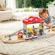 Hape E3877 Portable Train Station Set Suitable for Age 3+ Years