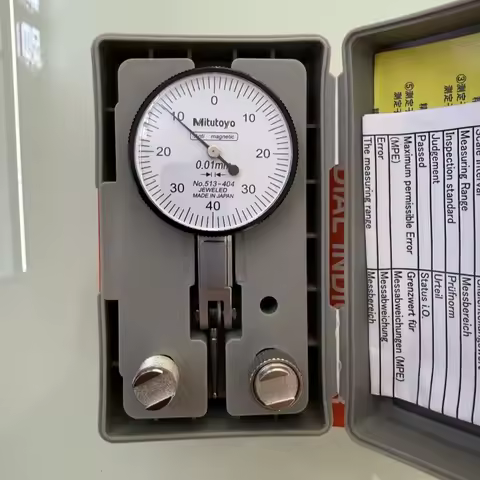 Mitutoyo Dial Indicator Analog Lever Dial Gauge No.513-404 Stable Accuracy 0.01 Range 0-0.8mm Diamet