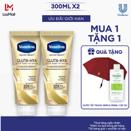 Combo 2 Sữa dưỡng thể Vaseline Gluta-Hya Serum Burst UV Lotion Flawless Bright dưỡng sáng không lo t