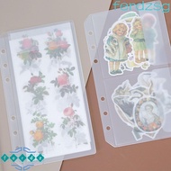 JENNIFERDZSG PVC Notebook Pouch Bags 6 Holes A5 A6 File Holder Card Organizer Diary Ticket Storage S
