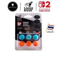Skull & Co. Thumb Grip Set for Nintendo Switch 2 NS2 (Savage Raven) Thumbstick Helmet Joystick NSW2