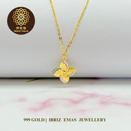 IBRIZ Jewellery GCN004 | 999 Gold Necklace For Women Accessories Women Rantai Emas 999 Original Rant
