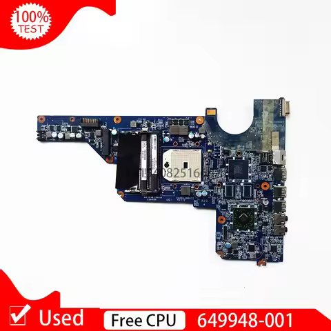 Used Laptop Motherboard For HP Pavilion G6 G4 G7 G4-1000 Series PN 649948-001 DA0R23MB6D1 DA0R23MB6D