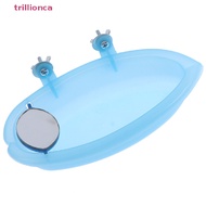 Trillionca Bird Bathtub With Bird Mirror Small Oval Bird Bathtub Pet Cage Accessories SG