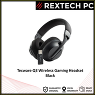 REXTECH Tecware Q3 Wireless Light-Weight Gaming Headset - Black [ 2.4Ghz / Bluetooth / USB Wired Con
