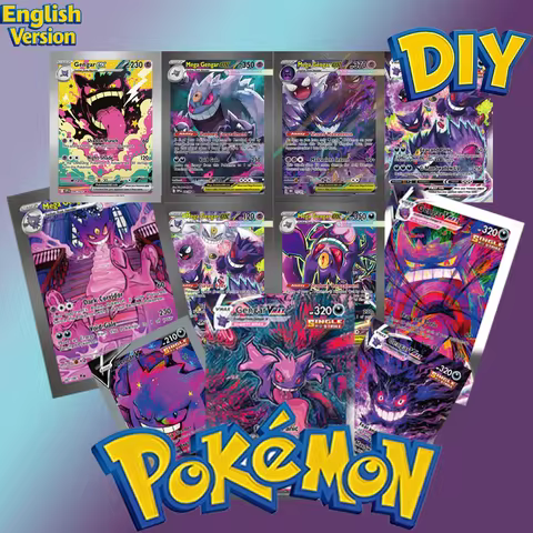 Diy Pokemon Selfmade Gengar Series Mega Gengar Vmax english version Collection Anime Card