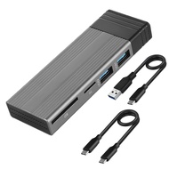 Kebidumei USB C HUB M.2 NVMe NGFF SSD bao vây NVMe trường hợp hộp SD đầu đọc thẻ TF loại C HUB Dock